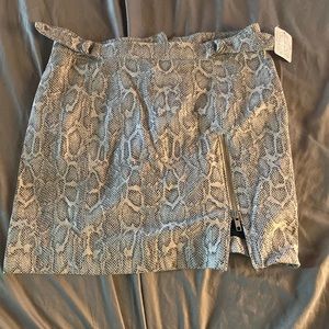 NWT Free People Snakeskin Mini Skirt
